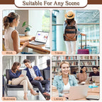 AGLOD Vegan Leather Laptop Backpack for Women 15.6 Inch Work Backpack Purse for Travel College