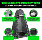 Rhino USA Pop Up Privacy Changing Tent - Ultimate Outdoor Camping Shower, Camp Toilet, Rain Shelter for Beach and Camping - Lightweight and Sturdy, Instant Setup While On-The-Go