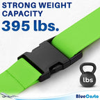 Luggage Straps for Suitcases - TSA Approved - Neon Green, 4 PK - Premium Nylon Belts for Suitcase, Briefcase & Travel Bag - Adjustable Strap Length 46" - 78"