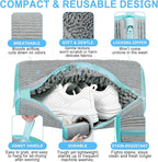 vorona Shoe Washing Machine Bag, 2PCS Reusable Shoe Bag for Washing Machine, 360° Deep Clean, Includes 4 Shoe Storage Dust Bags & 2 Drying Racks, XXL Laundry Shoe Bag for Sneakers Tennis Shoes, Grey