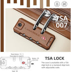 6 Piece Luggage Sets with Bags, Lightweight Expandable Checked Luggage Sets, Hardshell ABS Spinner Wheels Carry on Suitcase with TSA Lock, for Travel, Women Men (2 Cream Brown, 18/20/24/28inch+2bags)