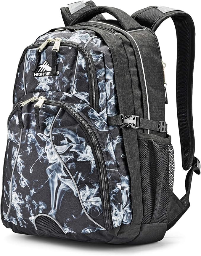 High Sierra Swerve Laptop Backpack, Black Steam/Black, One Size