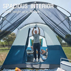 PORTAL 6/8/10 Person Family Camping Tent with Screen Room, Water Resistant Big Tunnel Tents with Rainfly, Large Family Tent for Camping, Outdoor, Patio