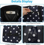 Apenze Small Gym Bag 14 inch lightweight Carry On Mini Duffel Bag for Travel Sport - Polka Dot Blue