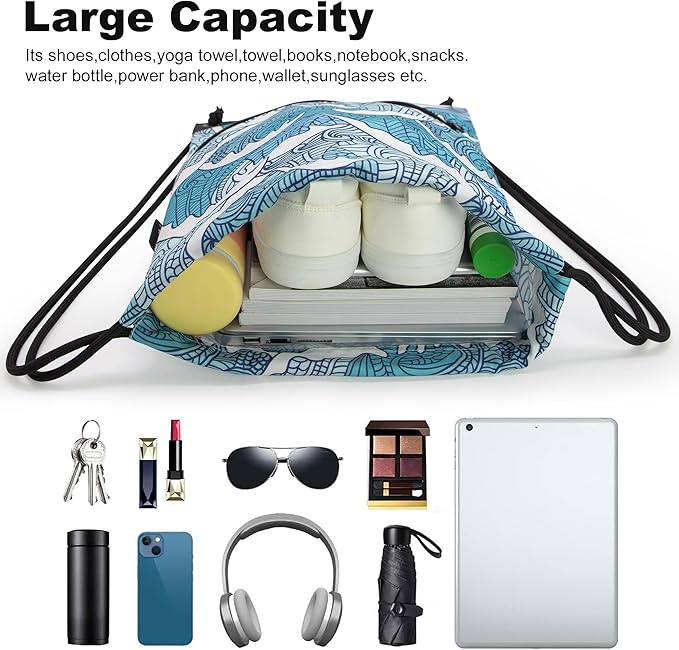 HOLYLUCK Drawstring Backpack Bag Sport Gym Sackpack