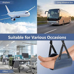 Airplane Footrest Hammock, Adjustable Foot Rest for Long Flights - Travel Must-Haves and Travel Essentials,Portable Airplane Gadgets for Flying Comfort(Navy Blue,1 Pack)