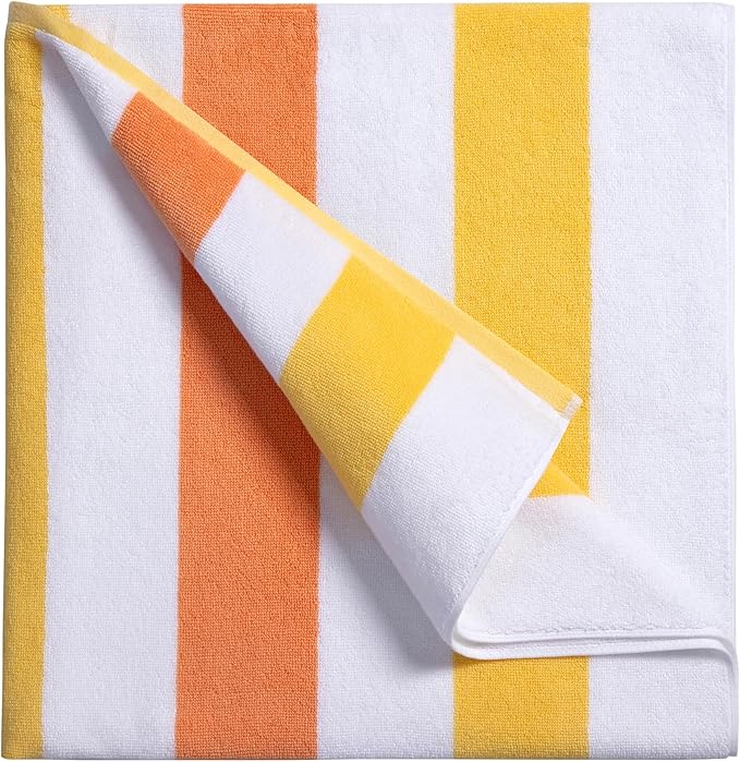 Bornbay Large Beach Towel Oversized - 40"X70" Big Cute Beach Towels, Extra Large Plush Thick Pool Towel, XL Wide Fluffy Yellow Swimming Towel Oversize for Adults Mens Women