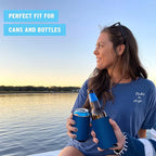 Blank Beer Can Coolers Sleeves (14-Pack) Soft Insulated Beer Can Cooler Sleeves - HTV Friendly Plain Can Sleeves for Soda Beer Cans & Bottles - Blanks for Vinyl Projects & Wedding Favors (Royal Blue)