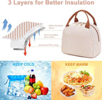 Bluboon Lunch Box for Women Cute Lunch Bag Reusable Insulated Lunch Bags Large Capacity Lunchbox Cooler for Work Picnic or Travel