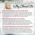 KIDDIETOTES Ride-On Scooter Suitcase for Kids – Hardside Lightweight Carry-On Luggage with Foldable Scooter, LED Wheels, Travel Fun for Toddlers & Children