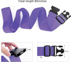 2Pcs Luggage Straps for Suitcase Travel Accessories TSA Approved, 80In Long Belts to Keep Your Suitcase Secure, Adjustable Bag Straps with Quick-Release Buckle for Travel Bag Closure, Purple