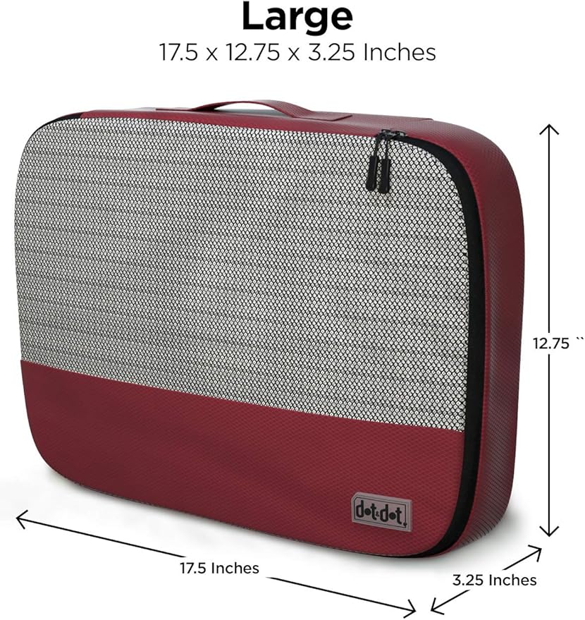 Large Packing Cubes for Travel - 5pc Packing Cubes for Suitcases - Lightweight Luggage Organizer Bags (Non-Compression)