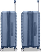 American Tourister Stratum 3.0 Medium 24-Inch Spinner, Airline Approved, Durable Hardside Luggage, Expands 1.5", RightHeight™ Adjustable Handle, Elemental Blue