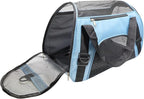 ZaneSun Cat Carrier,Soft-Sided Pet Travel Carrier for Cats,Dogs Puppy Comfort Portable Foldable Pet Bag Airline Approved (Medium-Blue)
