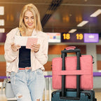15.6-16 Inch Laptop Sleeve Shoulder Bag Notebook Chromebook Computer Carrying Case Compatible with 15.6 inch Acer Asus Dell HP Thinkpad, Pink
