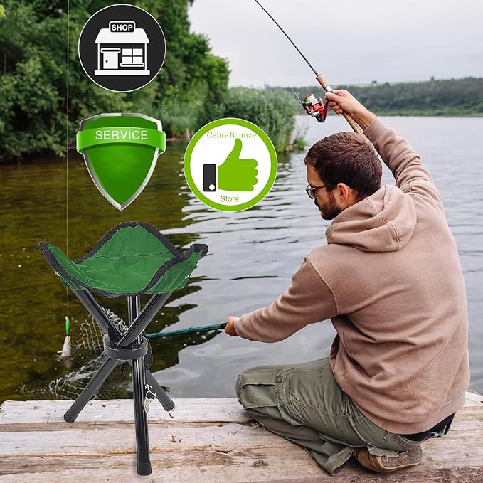 Travel Folding Camping Stool, Use Height 14" and Max Weight 240 lbs Outdoor Portable Party Chair Fishing Chair Seat for Camping Fishing Hiking Gardening and Beach Painting