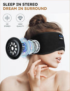 MUSICOZY Sleep Headphones Bluetooth 5.4 Headband Sleeping Eye Mask for Mom Women Men Wireless Music Earbuds Earphones for Side Sleepers Built-in HD Speakers Cool Gadgets Unique Gifts