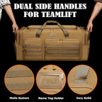 130L Extra Large Duffle Bag for Men, Heavy Duty Duffle Bag for Travel, Large Sports Gym Equipment Bag for Hockey Football Soccer Baseball Basketball & Team training, 130L, Brown