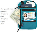 Neck Wallet,Travel for Passport Holder Neck Pouch Wallet RFID Blocking Men Women with Adjustable Neck Strap