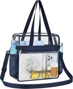 USPECLARE Clear Bag for Stadium Events,Transparent Bag for Work Sports Games Concerts Travel Gym