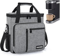 Coffee Maker Carrying Bag Compatible with Keurig K-Mini or K-Mini Plus, Single Serve Coffee Brewer Portable Storage Bag with Extra Pockets, Storage Tote Case With Shoulder Strap