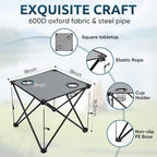 HaSteeL Folding Beach Chair Set of 3, Foldable Blue Camping Chairs & Grey Table for Outside, Low Beach Chair Portable for Adults Fishing, Picnic, Outdoor BBQ, Travel, Sports, Cup Holder & Storage Bag