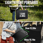 GARLLEN Folding Camping Table Max 27.5", 3-Height Adjustable Portable Camping Table with Carrying Bag, Lightweight Aluminum Folding Picnic Tables for BBQ, Travel, Outdoor, 34.2" L x 15.7" W