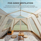 Naturehike Village Instant Tent, Camping Tent with Full Rainfly, Waterproof Large Cabin Tents for Car Camping