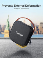 Luxtude Electronic Organizer Travel Case, Portable Tech Organizers, Hard Charger Organizer, Travel Cable Organizers, Tech Bag (Single-Layer, Black, X-Small)