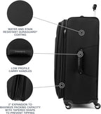 Travelpro Maxlite 5 Softside Expandable Luggage with 4 Spinner Wheels, Lightweight Suitcase, Men and Women, Black, Checked-Large 29-Inch