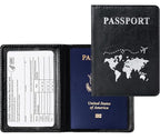 Honmein 2 Pcs Passport holders，Ultra Slim passport wallet，PU Leather Passport Cover for Women and Men…
