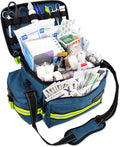 Lightning X Products Lightning X Mid-Sized First Responder EMT Bag | LXMB25 Fully Stocked Aid Kit w/ 200+ BLS Supplies - Blue