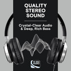 ARTIX CL750 Wired Headphones with Mic — Noise Isolating On-Ear Headphones for Computer and Laptop Wired, Plug in Corded Headphone with Wire (Foldable, Aux Jack 3.5mm)