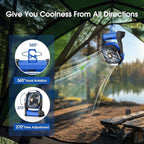Portable Fan Rechargeable, 20000mAh Cordless Battery Powered Camping Tent Fans with SOS & LED Lantern, Small USB C Operated Outdoor Ventilador for Travel Camp Fishing Picnic Beach Home Essentials