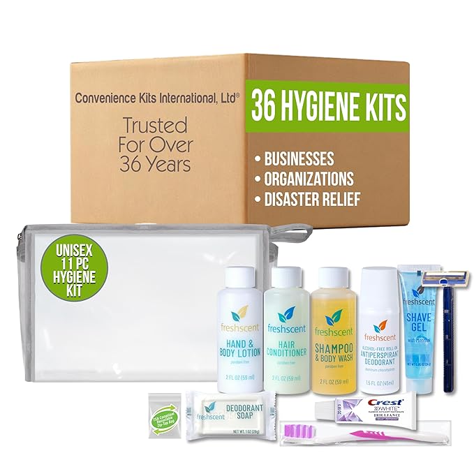 Convenience Kits International Unisex 10 pc Budget Hygiene Kit (36 Kits)