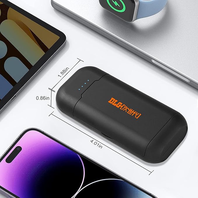 18650 Battery Charger Portable 2 in 1 USB C Universal Lithium Battery Charger Dual Slot LED Indicator for 3.7V/3.6V Li-ion Rechargeable Battery (Battery Not Included)