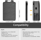 ZINZ Slim & Expandable Laptop Backpack Water Resistant Backpack Travel Backpack Compatible with MacBook Air/Pro/Neo 13-14 inch, XPS 13/14, Surface 13.5" and Most 13-14 Notebooks，G01BK01