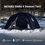 OneTigris Stella 4 Season Camping Tent Backpacking Waterproof Lightweight Easy Setup Instant 3000mm Waterproof Rating Outdoor Hiking Tent