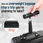 travel inspira Luggage Scale, Travel Essentials, Portable Digital Hanging Baggage Scale for Travel, Suitcase Weight Scale