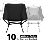 TOBTOS Ultralight Camping Chair, Portable Folding Chair Support 330 lbs, Stable Compact Camp Chair for Hiking Backpacking Travel Beach (Black)