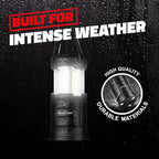 GearLight Camping Lantern - 2 Portable LED Battery Powered Lantern with Magnetic Base and Foldable Hook for Emergency Use or Campsites, Essential Hurricane Survival Kit with Batteries - Black