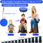 Fishboy Upgraded Collapsible Stool, 400lbs Max Weight, Lightweight But Sturdy, Portable Retractable Folding Telescoping Foldable Camping Stool for Adults Outdoor Fishing Hiking BBQ