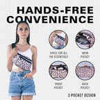 Fanny Pack Belt bag - Crossbody Waist Bag for Men or Women - Hands-Free, Waterproof Large Bumbag for Hiking, Running, and Travel (Pineapple)
