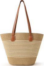 Beach Bags for Women, Summer Straw Beach Bag Straw Purse Shoulder Handbags Large Beach Tote for Summer Vacation