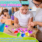 UIIOPJIOM 2PC Pink Dinosaur Color Sorting Sensory Toys for Toddler Girl, Montessori Toy Game Learning Activities Quiet Calm Down Fidgets for Classroom Gifts for 3 4 5 Year Old Easter Basket Stuffer