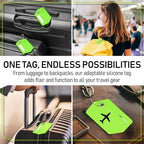 Untethered 4-Pack Luggage Tag Set | Durable Luggage Tags for Suitcases & Travel Bags | Bag Tag & Name ID Identifiers | Suitcase Tags for Easy Luggage Identification
