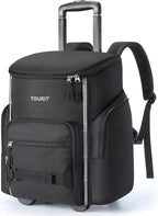 TOURIT Insulated Rolling Cooler Backpack, Leakproof Waterproof Beach Cooler Bag with Wheels and Handle, Outdoor Camping Picnic Travel
