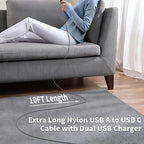 2Pack Fast iPhone Charger[Apple MFi Certified]10FT Dual Port USB Fast Charging Block iPhone 17 USB A-C Braided Cable Cords,Apple Charger Adapter for iPhone 17 Air/16e/17/16/15/15 Plus/Pro/Pro Max/iPad