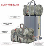 Lucky Travel Duffel Bags 65L, Gym Bag, Travel Bag & Large Duffle Bag for Men, Foldable Overnight Weekender Bags for Women & Men with Adjustable Shoulder Strap, Camo