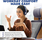 Stratos, Pure Cooling Memory Foam Seat Cushion, Ergonomic Support, Portable for Airplanes, Office Chairs, Cars, and Trains, Pressure Relief